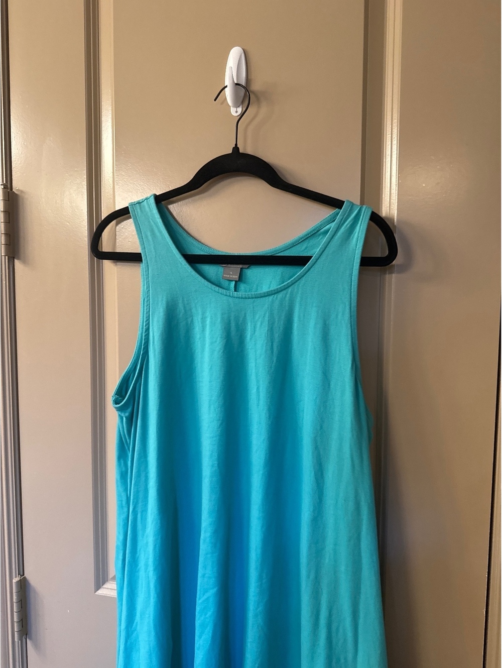 Naturals Women's XL Sleeveless Aqua Blue Casual Dress